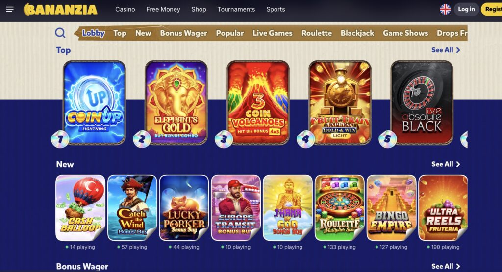 Bananzia Casino - Best New Non GamStop Casino